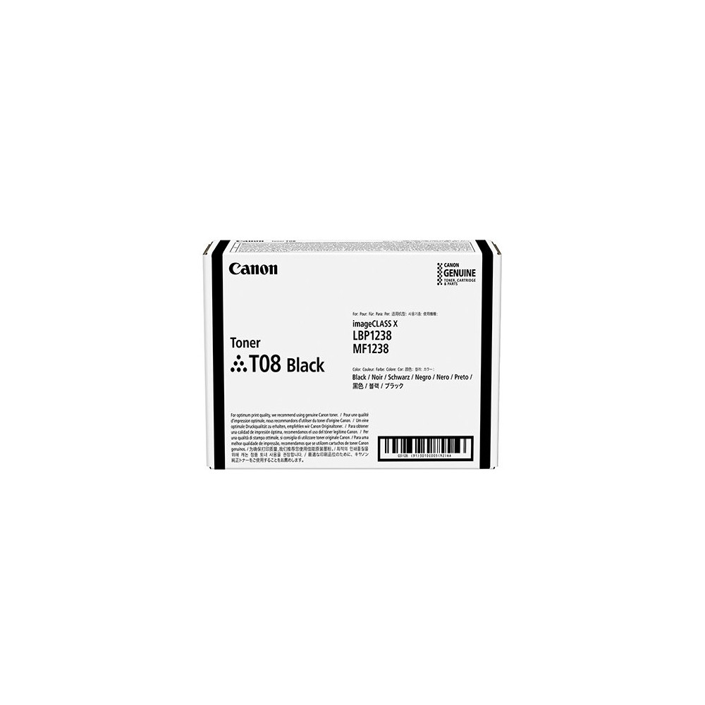 Canon TONER T08 BLACK cartuccia toner 1 pz Originale Nero