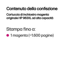 HP Cartuccia di inchiostro magenta originale 963XL ad alta capacità
