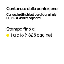HP Cartuccia di inchiostro giallo originale 912XL ad alta capacità
