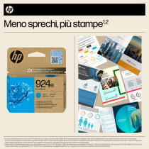 HP Cartuccia di inchiostro ciano originale 924e EvoMore