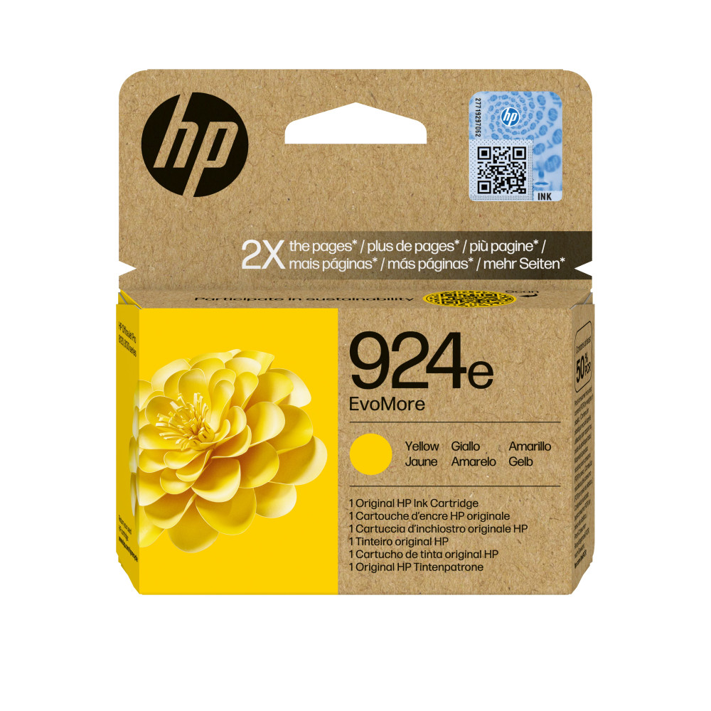 HP Cartuccia di inchiostro giallo originale 924e EvoMore