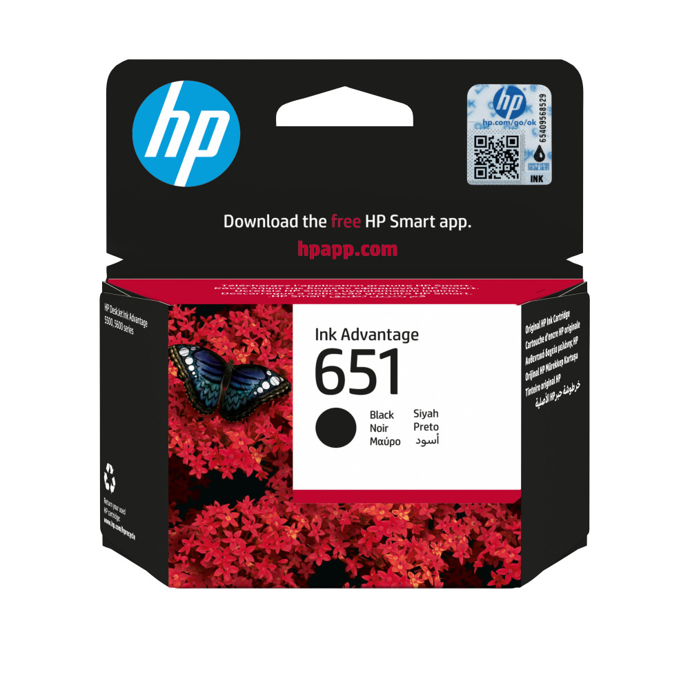 HP 651 Black Original Ink Advantage Cartridge