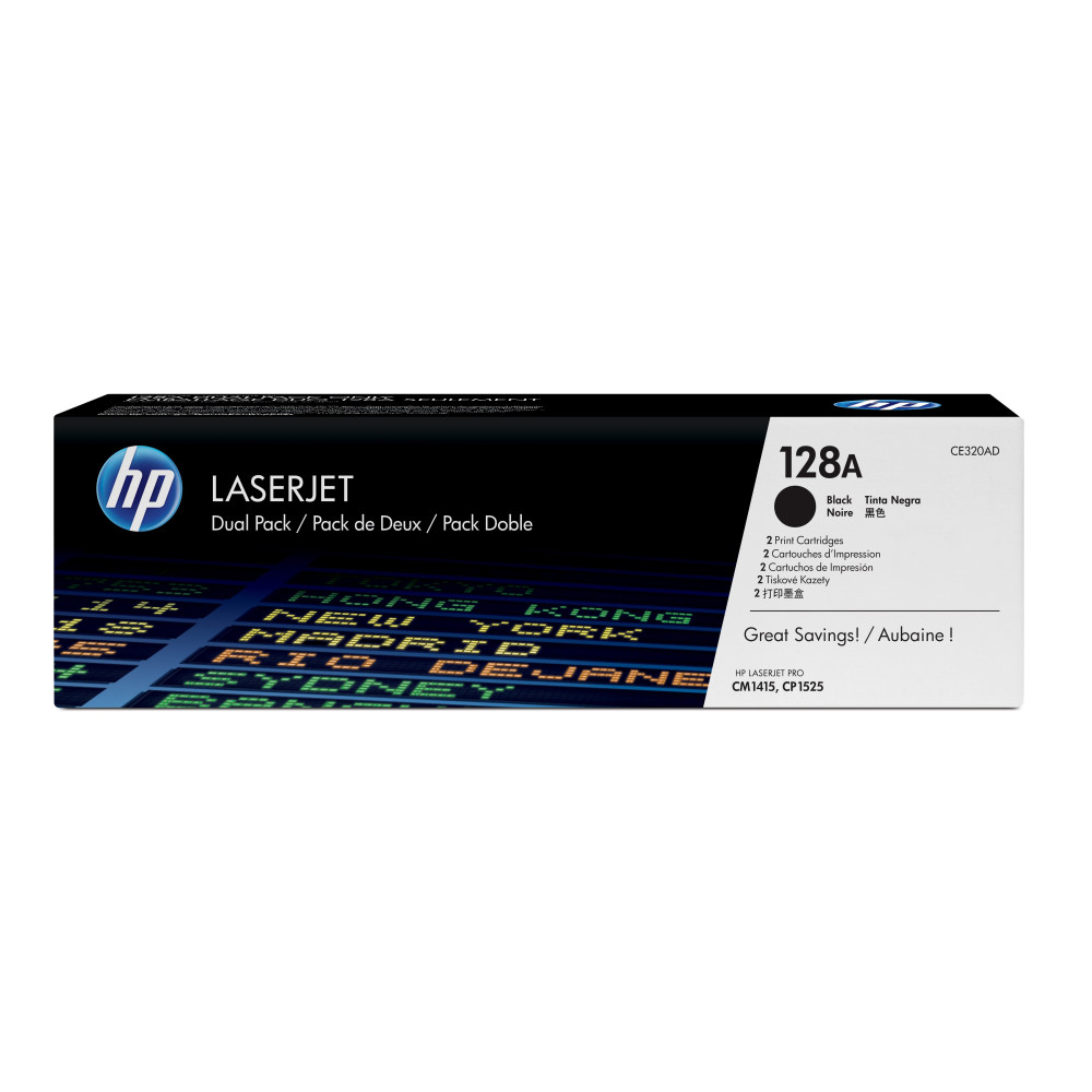 HP Confezione da 2 cartucce originali di Toner nero LaserJet 128A