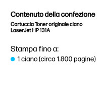 HP Cartuccia Toner originale ciano LaserJet 131A