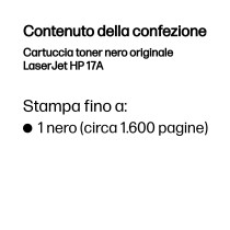 HP Cartuccia toner nero originale LaserJet 17A