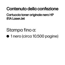 HP Cartuccia toner originale nero 81A LaserJet