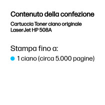 HP Cartuccia Toner ciano originale LaserJet 508A