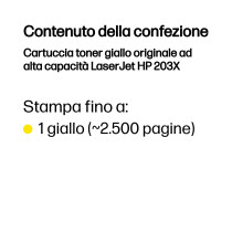 HP LaserJet Cartuccia toner giallo originale ad alta capacità 203X