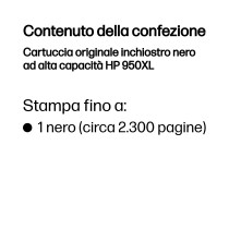 HP Cartuccia originale inchiostro nero ad alta capacità 950XL