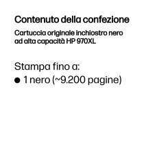 HP Cartuccia originale inchiostro nero ad alta capacità 970XL
