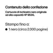 HP Cartuccia di inchiostro nero originale ad alta capacità 953XL