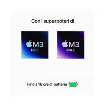 MacBook Pro 14" - Apple M3 Max chip con 14-core CPU e 30-core GPU, 1TB SSD - Argento
