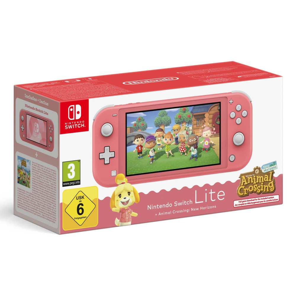 Switch lite Console Animal Crossing Coral Nintendo 10017609