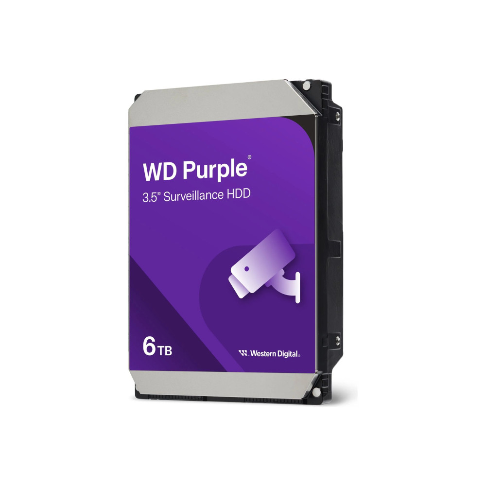 WD Purple WD64PURZ - Disco rigido - 6 TB - sorveglianza - interno - 3,5" (8,9 cm)