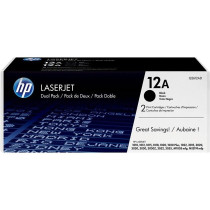 HP Confezione da 2 cartucce originali di Toner nero LaserJet 12A
