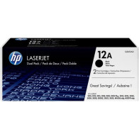 HP Confezione da 2 cartucce originali di Toner nero LaserJet 12A