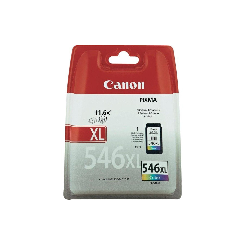 Canon Cartuccia d'inchiostro a colori a resa elevata CL-546 XL C/M/Y