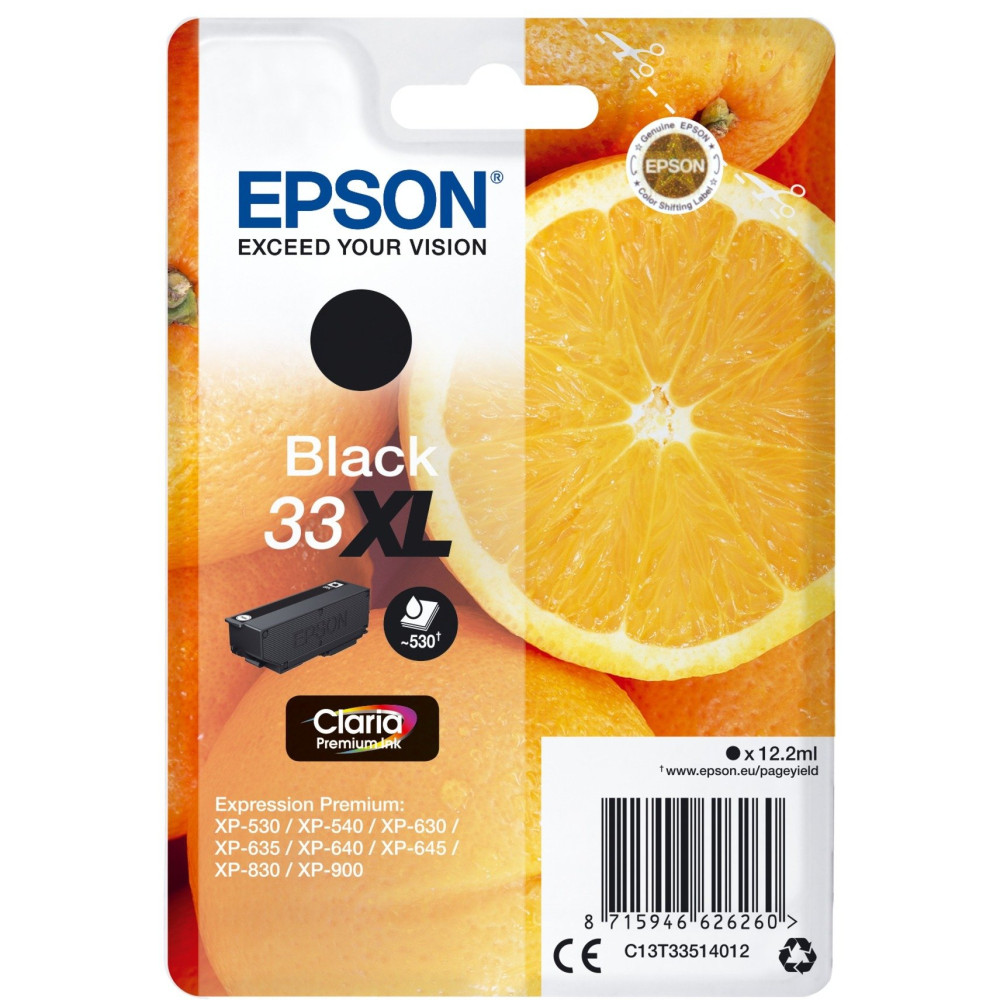 Epson Oranges Cartuccia Nero T33XL Claria Premium, Inchiostro