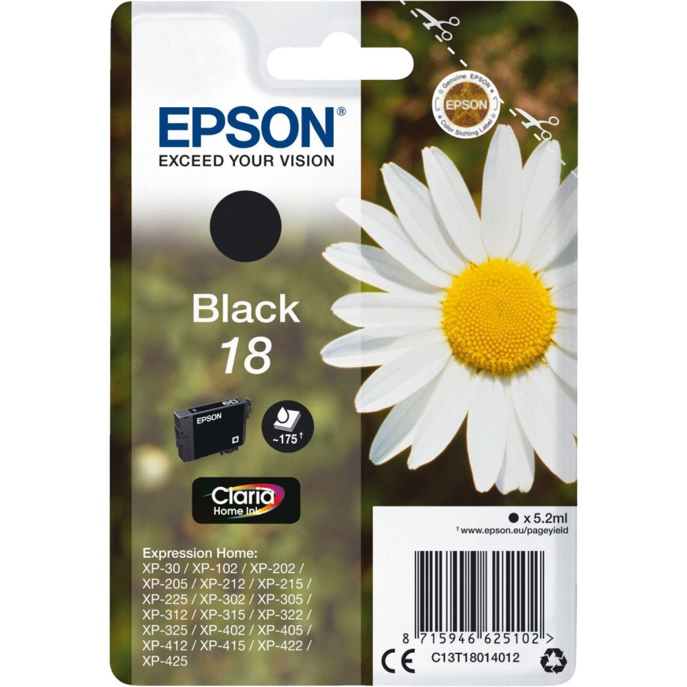 Epson Daisy Cartuccia Margherita Nero Inchiostri Claria Home 18, Inchiostro