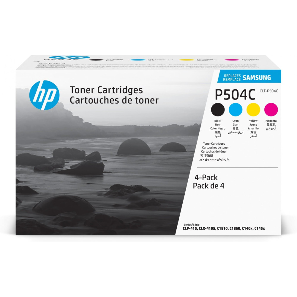 Samsung Confezione da 4 cartucce toner nero/ciano/magenta/giallo originali CLT-P504C