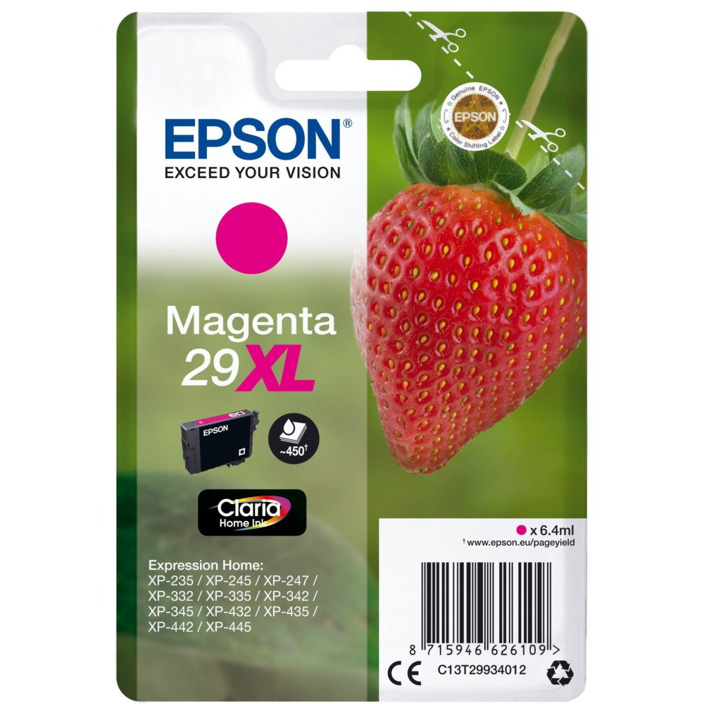 Epson Strawberry Cartuccia Fragole Magenta Inchiostri Claria Home 29XL, Inchiostro