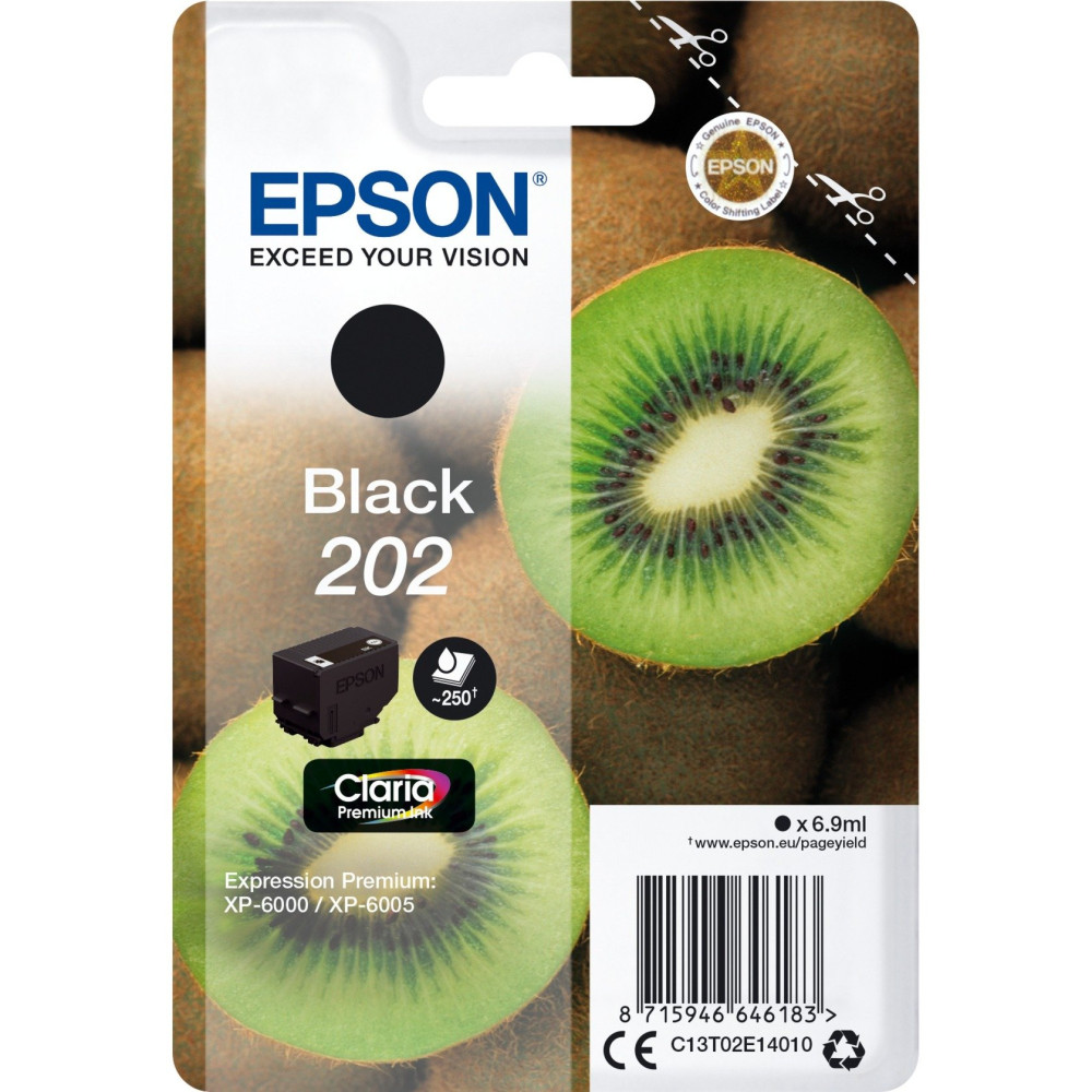 Epson Kiwi 202 cartuccia inchiostro originale nero 1pz