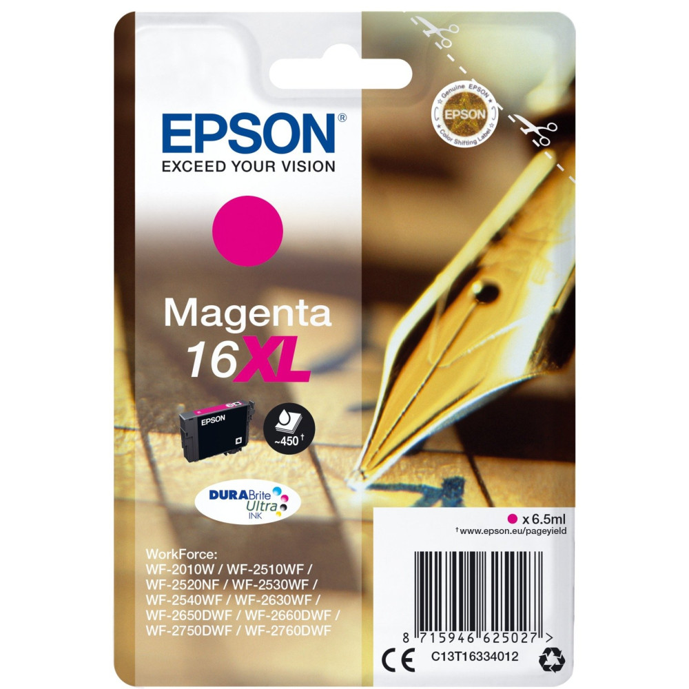 Epson Pen and crossword Cartuccia Penna e cruciverba Magenta Inchiostri DURABrite Ultra 16XL, Inchiostro