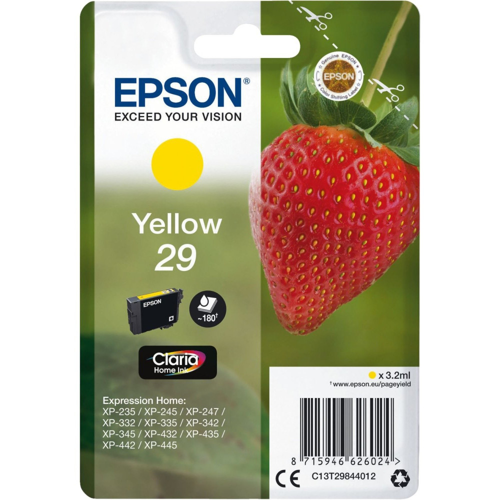 Epson Strawberry Cartuccia Fragole Giallo Inchiostri Claria Home 29, Inchiostro