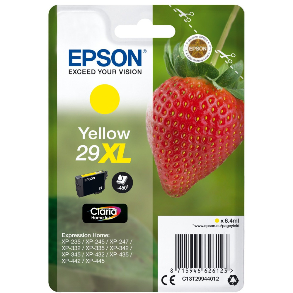 Epson Strawberry Cartuccia Fragole Giallo Inchiostri Claria Home 29XL, Inchiostro