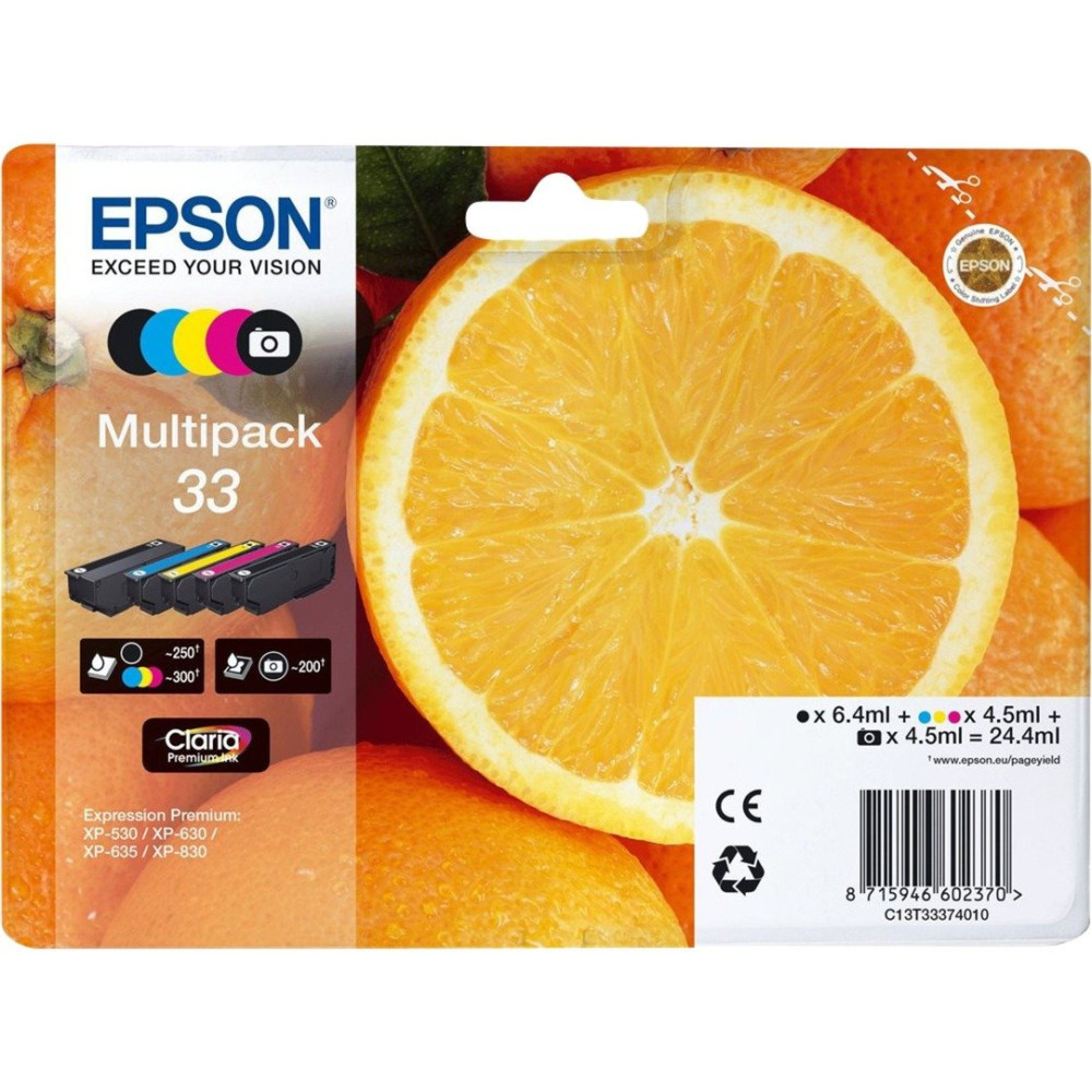 Epson Oranges Multipack 5-colours 33 Claria Premium Ink, Inchiostro