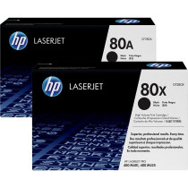 HP Confezione da 2 cartucce originali Toner nero ad alta capacità LaserJet 80X