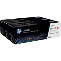 HP Confezione da 3 cartucce originali di toner ciano/magenta/giallo LaserJet 128A