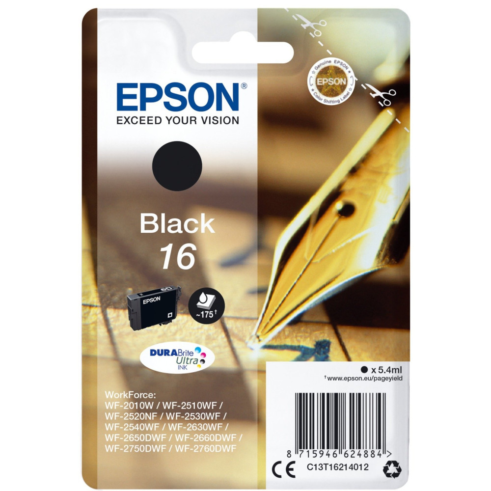 Epson Pen and crossword Cartuccia Penna e cruciverba Nero Inchiostri DURABrite Ultra 16, Inchiostro