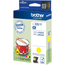 Brother LC22UY cartuccia d'inchiostro 1 pz Originale Resa elevata (XL) Giallo
