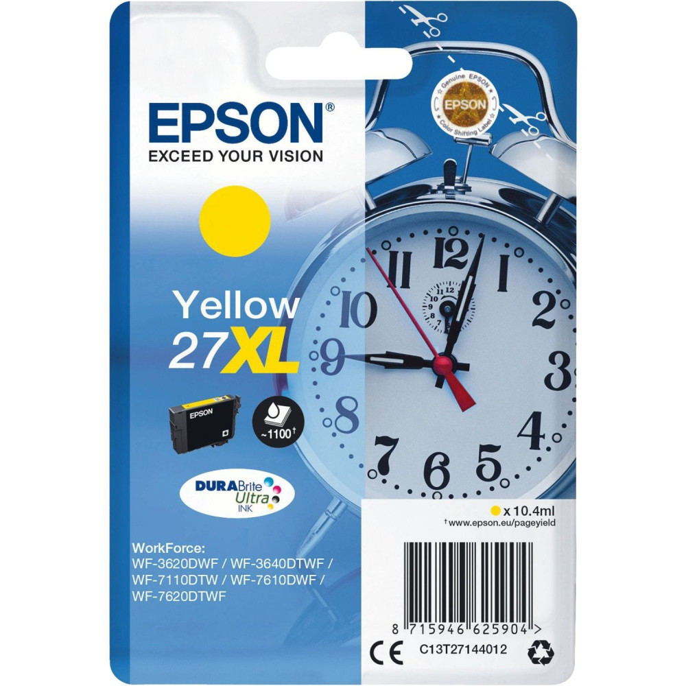 Epson Alarm clock Cartuccia Sveglia Giallo Inchiostri DURABrite Ultra 27XL, Inchiostro