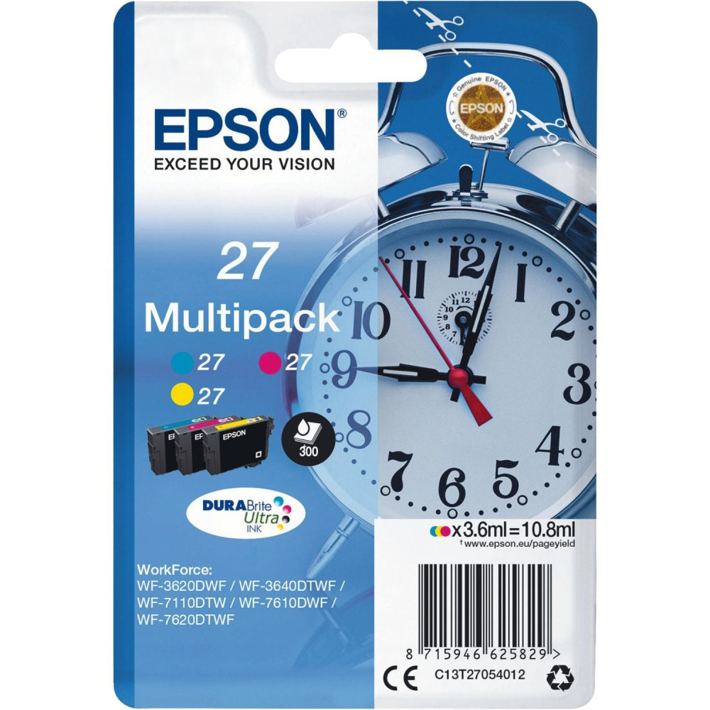 Epson Alarm clock Multipack Sveglia 3 colori Inchiostri DURABrite Ultra 27, Inchiostro