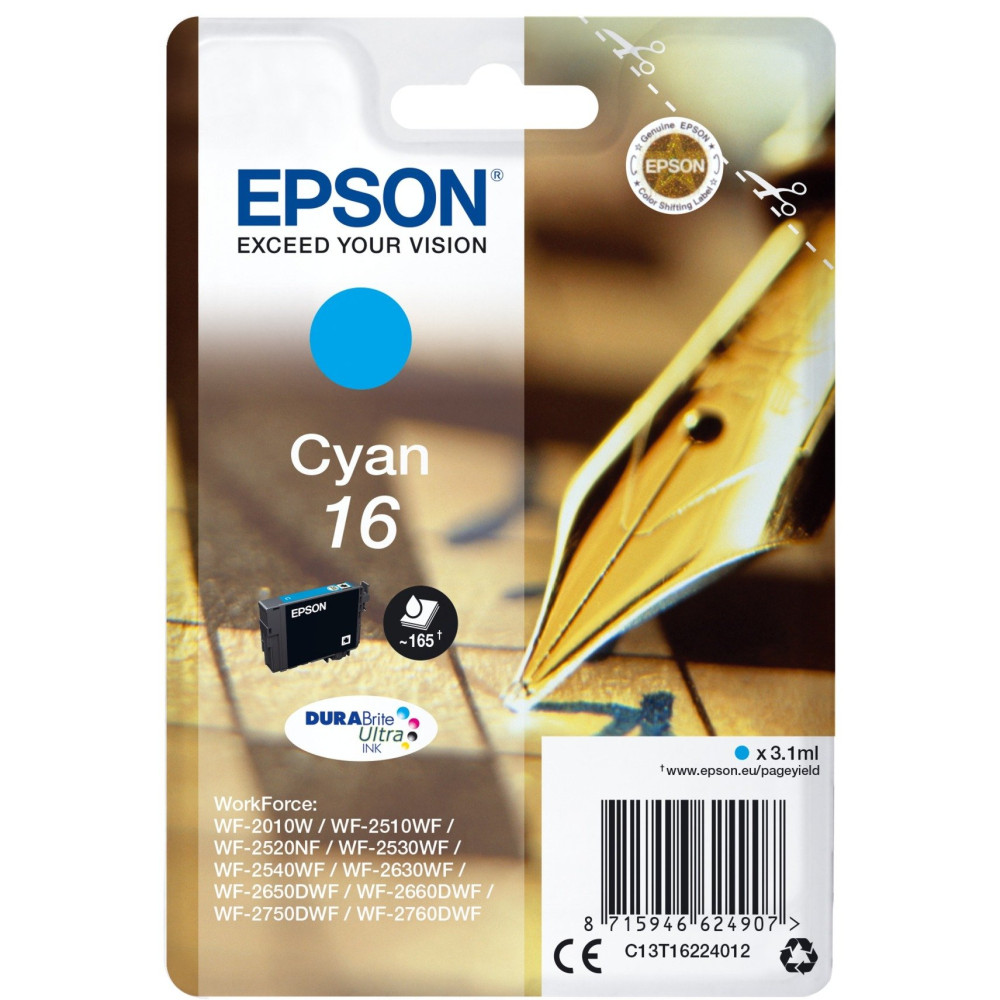 Epson Pen and crossword Cartuccia Penna e cruciverba Ciano Inchiostri DURABrite Ultra 16, Inchiostro
