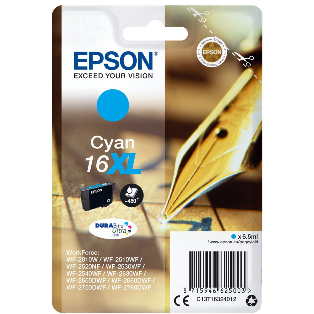 Epson Pen and crossword Cartuccia Penna e cruciverba Ciano Inchiostri DURABrite Ultra 16XL, Inchiostro