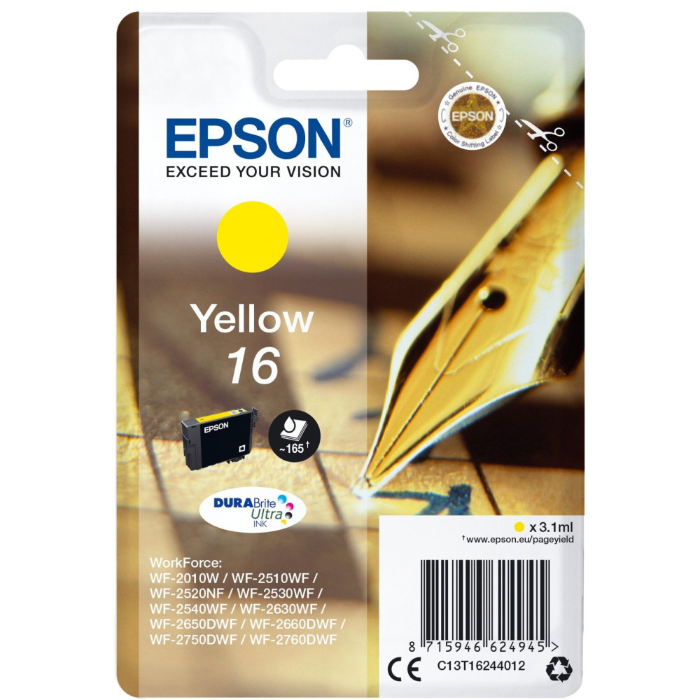 Epson Pen and crossword Cartuccia Penna e cruciverba Giallo Inchiostri DURABrite Ultra 16, Inchiostro