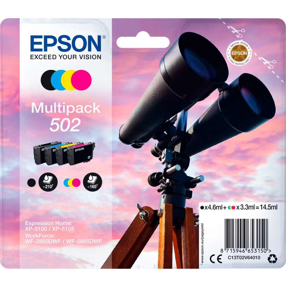 Epson Multipack 4-colours 502 Ink, Inchiostro