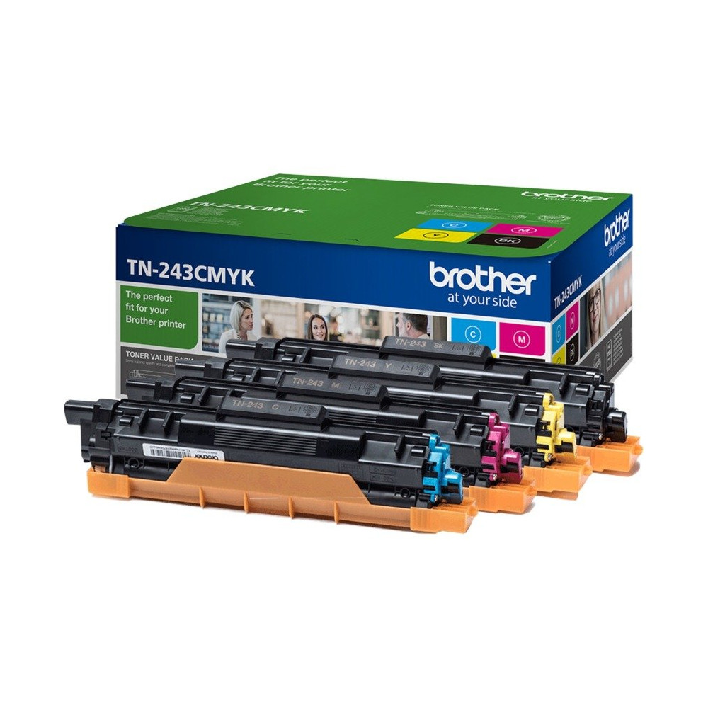 Brother TN-243CMYK cartuccia toner 1 pz Originale Nero, Ciano, Magenta, Giallo