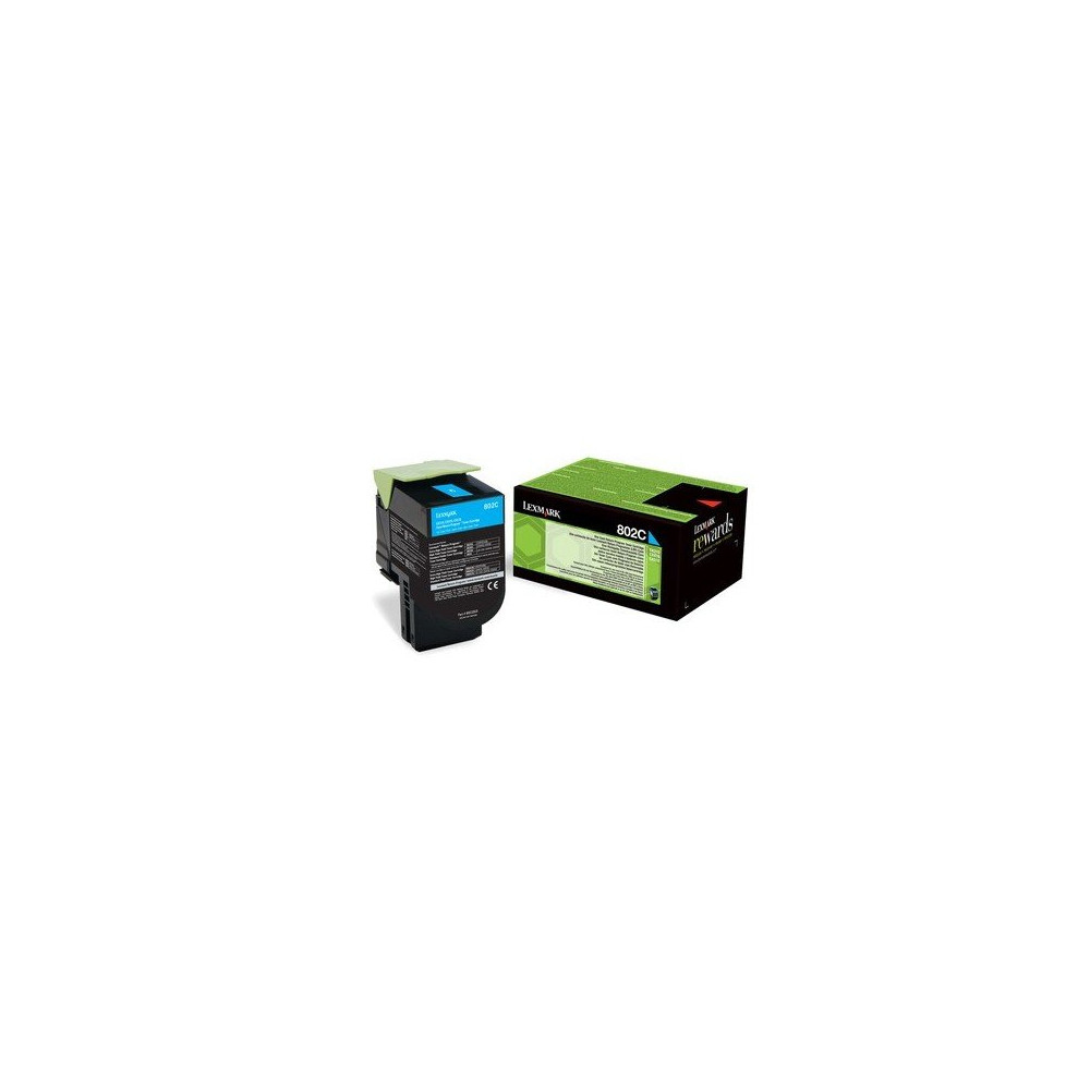 Toner Lexmark 80C20C0 802C Ciano
