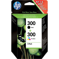 HP Confezione da 2 cartucce originali di inchiostro nero/tricromia 300