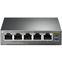 TP-Link TL-SG1005P Non gestito Gigabit Ethernet (10/100/1000) Supporto Power over Ethernet (PoE) Nero, Interruttore