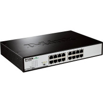D-Link DGS-1016D/E switch di rete Non gestito Nero, Metallico, Interruttore