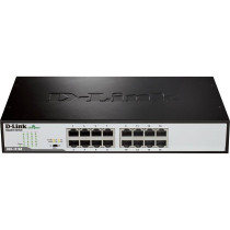 D-Link DGS-1016D/E switch di rete Non gestito Nero, Metallico, Interruttore