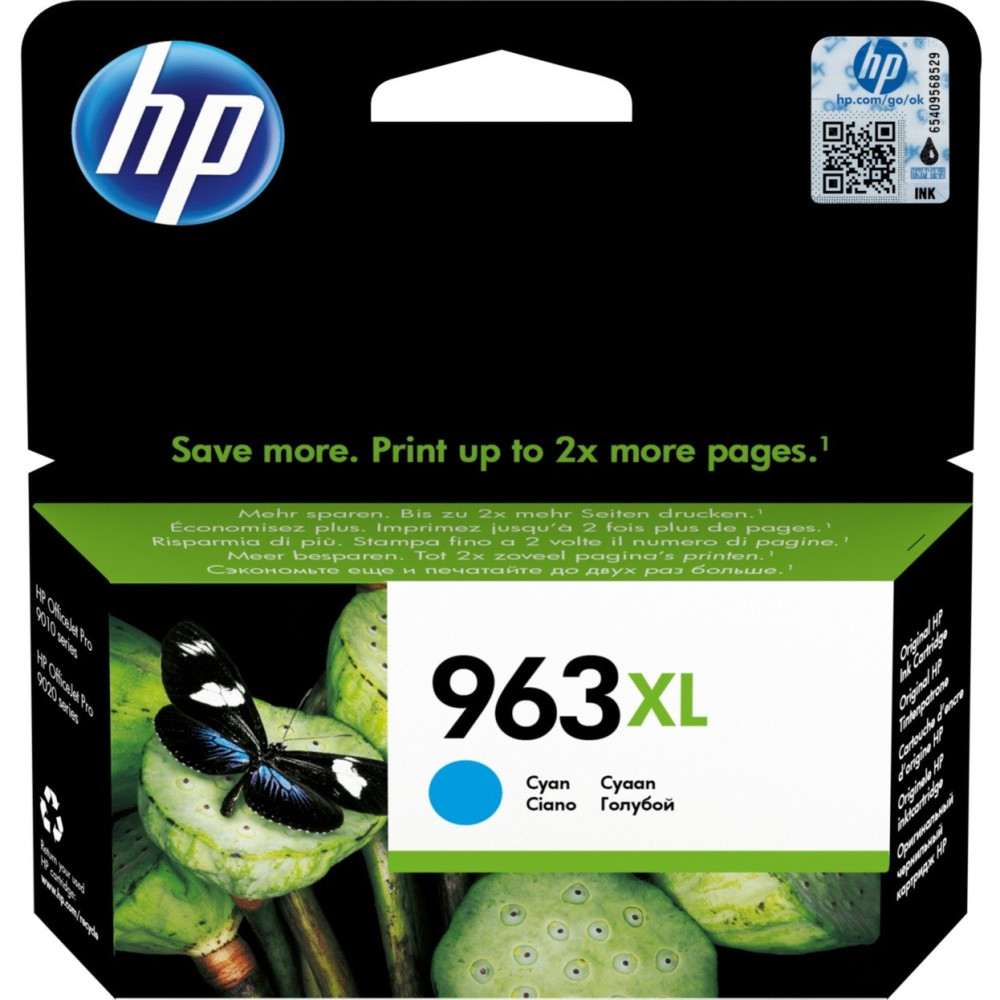 HP Cartuccia di inchiostro ciano originale 963XL ad alta capacità