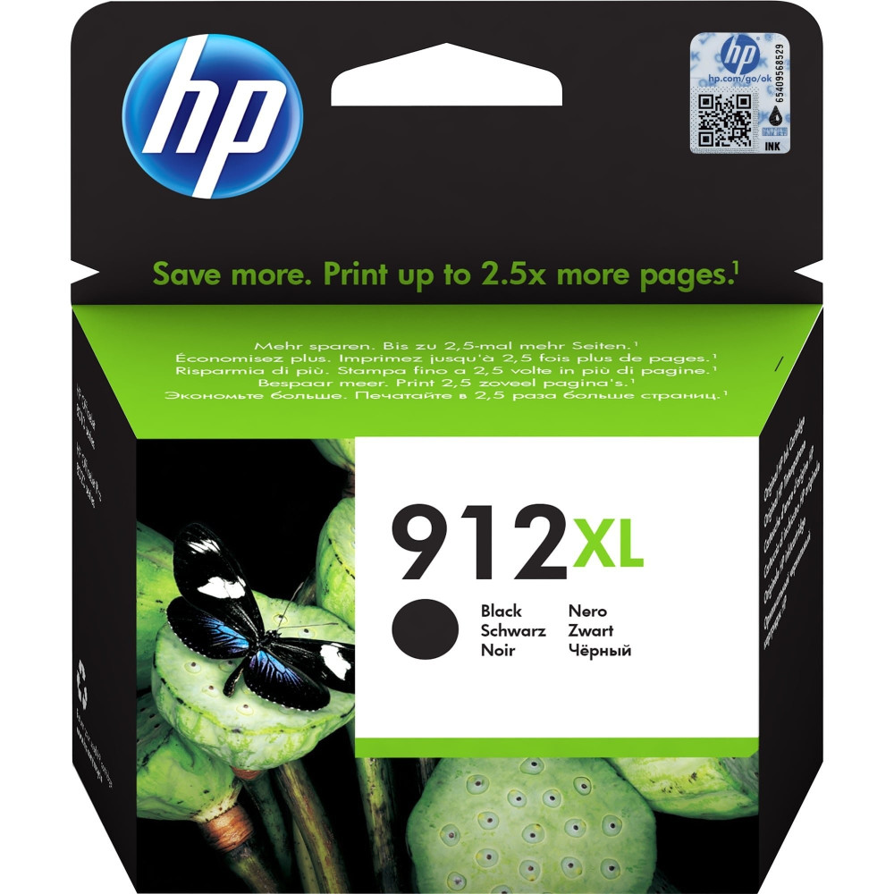 HP Cartuccia di inchiostro nero originale 912XL ad alta capacità
