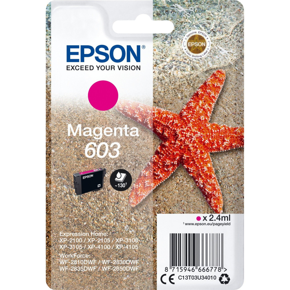 Epson Singlepack Magenta 603 Ink, Inchiostro