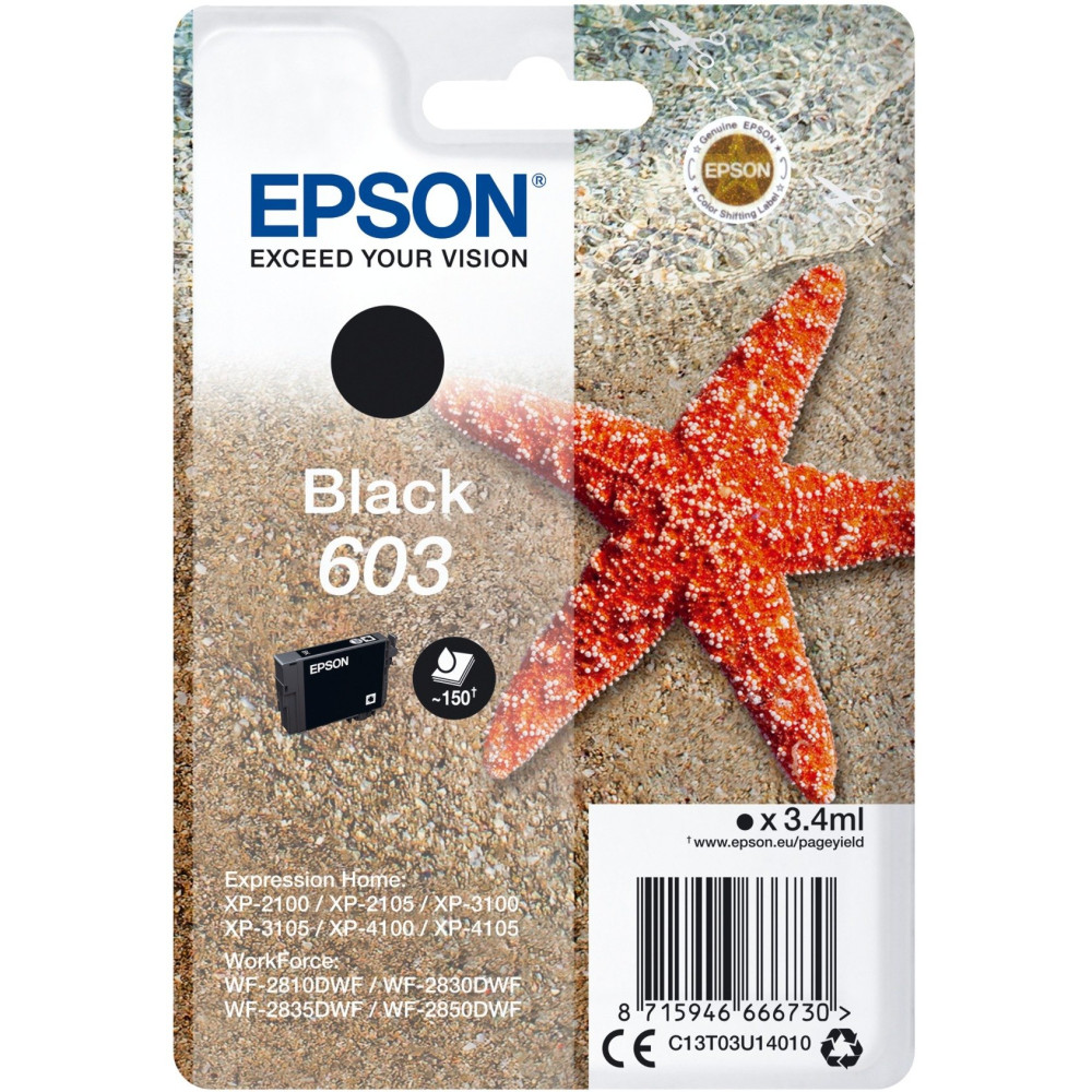 Epson Singlepack Black 603 Ink, Inchiostro